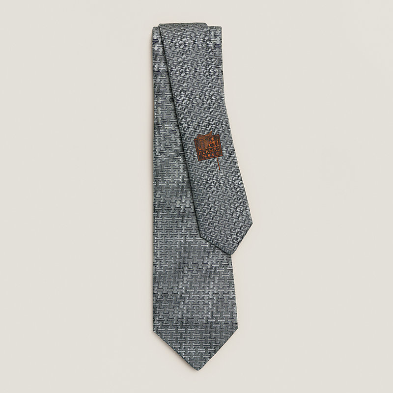 H Discret Unie tie - Grey | Hermès Canada